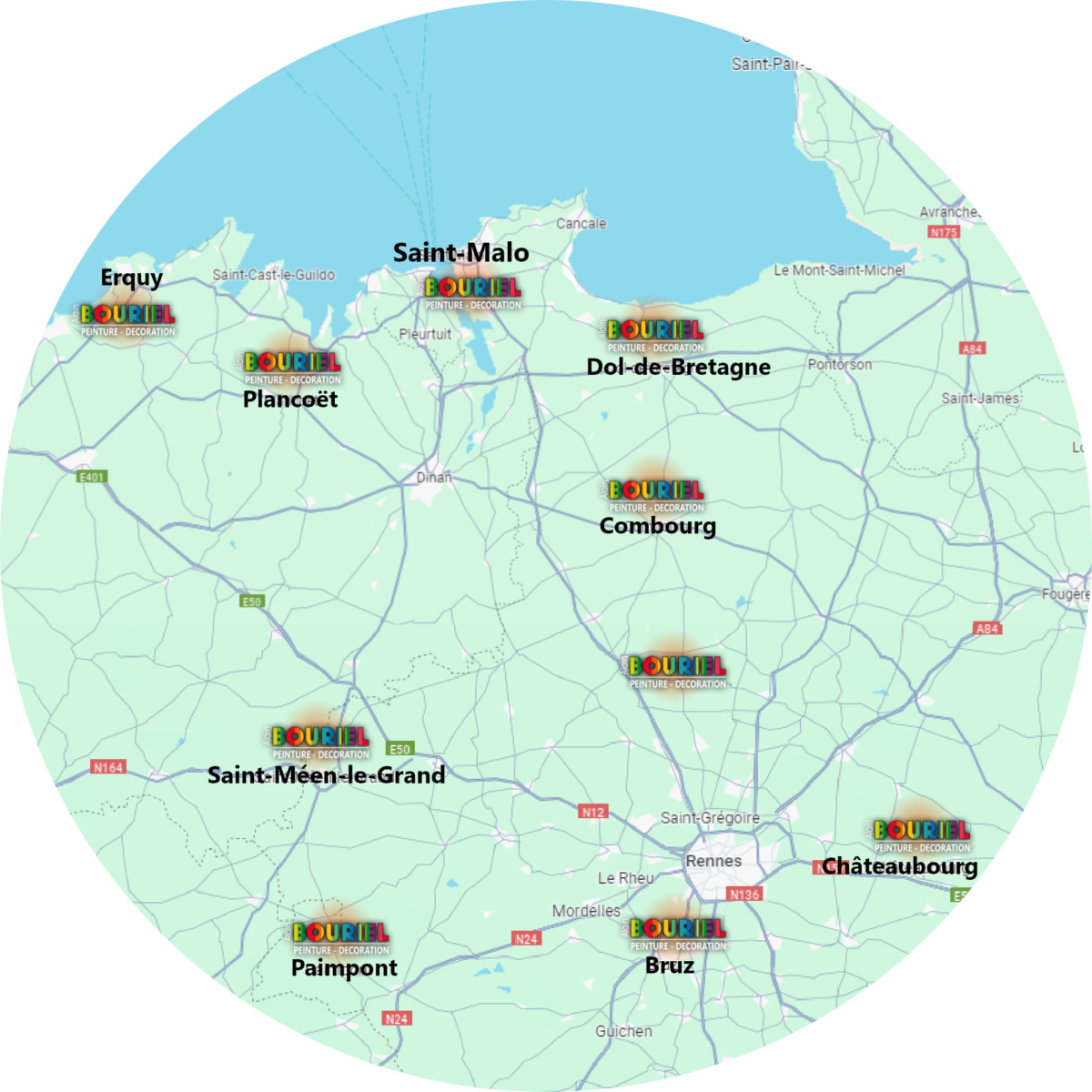 Bouriel Peinture PEINTRE DINAN Img Map